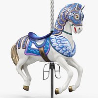 Carousel Horse in Blue