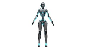 Female Robot 3D model