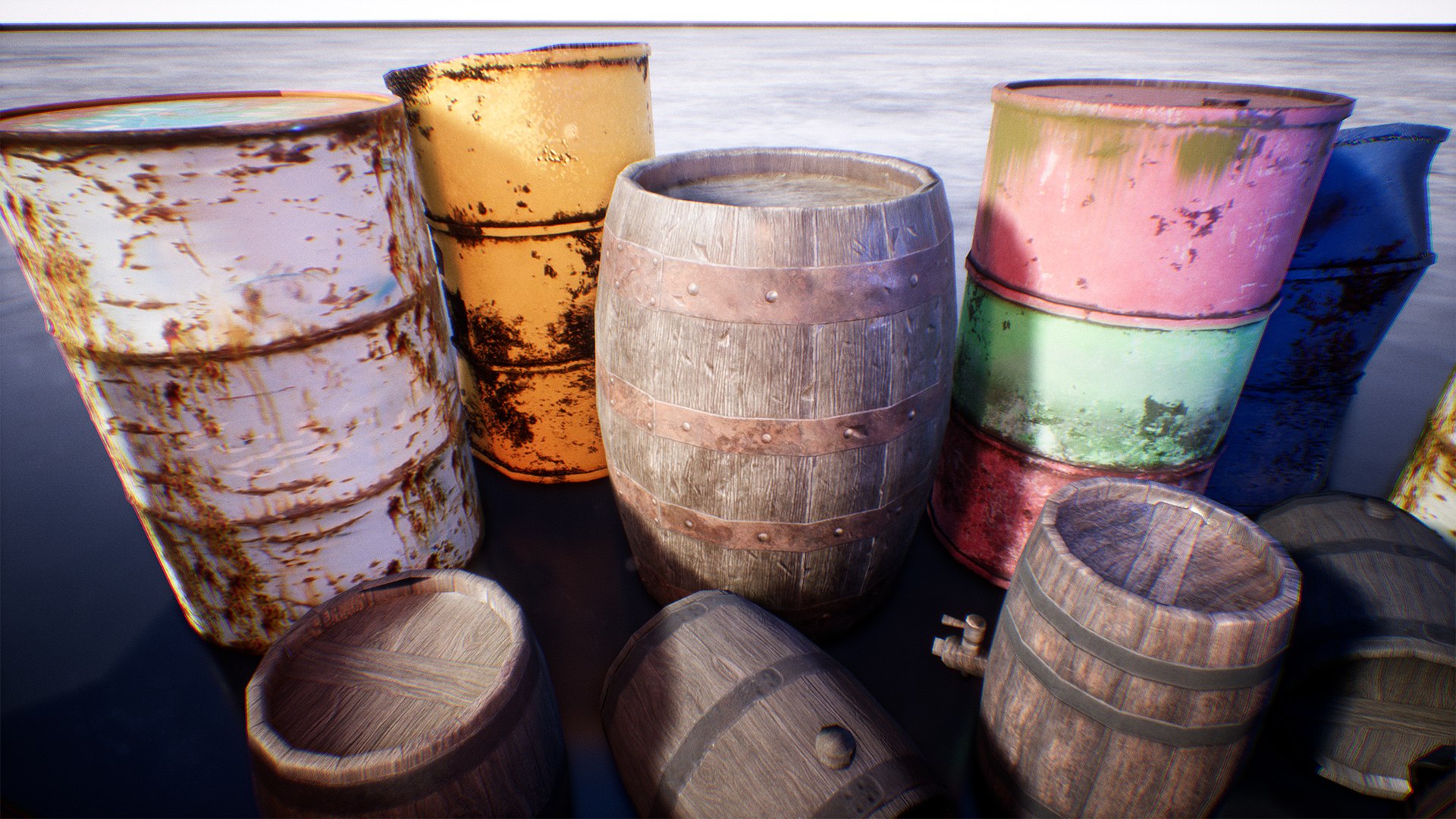 3D Model Barrels 13 Assets - TurboSquid 1984523