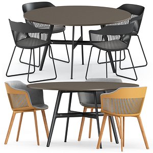 Aiir armchair and Seax dining table model