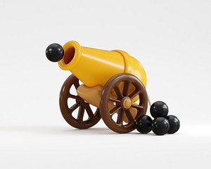 Cartoon Cannon Gun