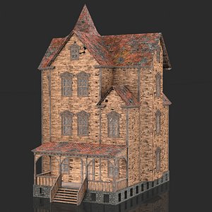 3D Old Medieval Abandoned House 2