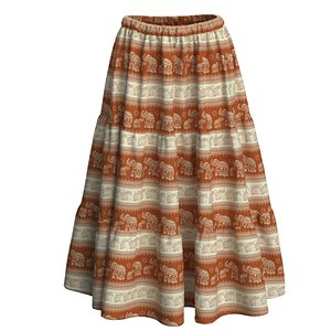 A line Skirt 3D