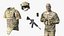 Soldat mit Nachtsichtbrille und grünem Camouflage-Muster