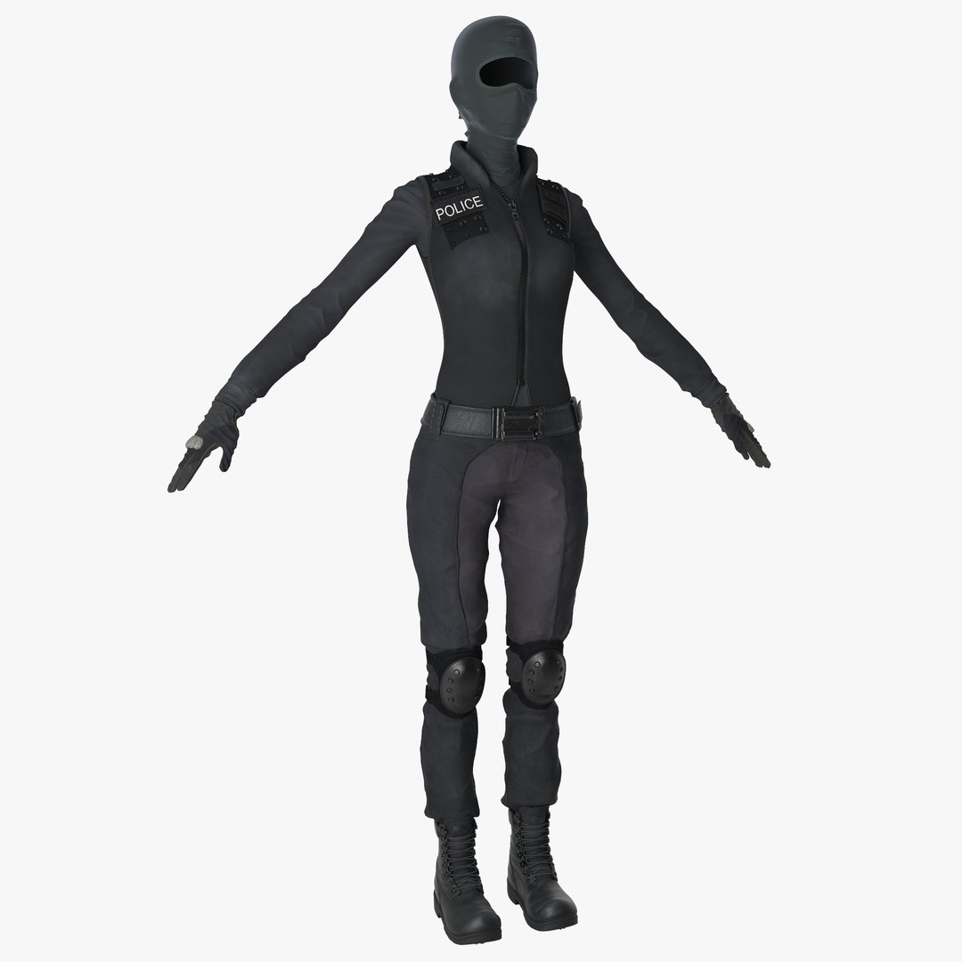 SWAT Woman Uniform 4 3D Model 3D model preview