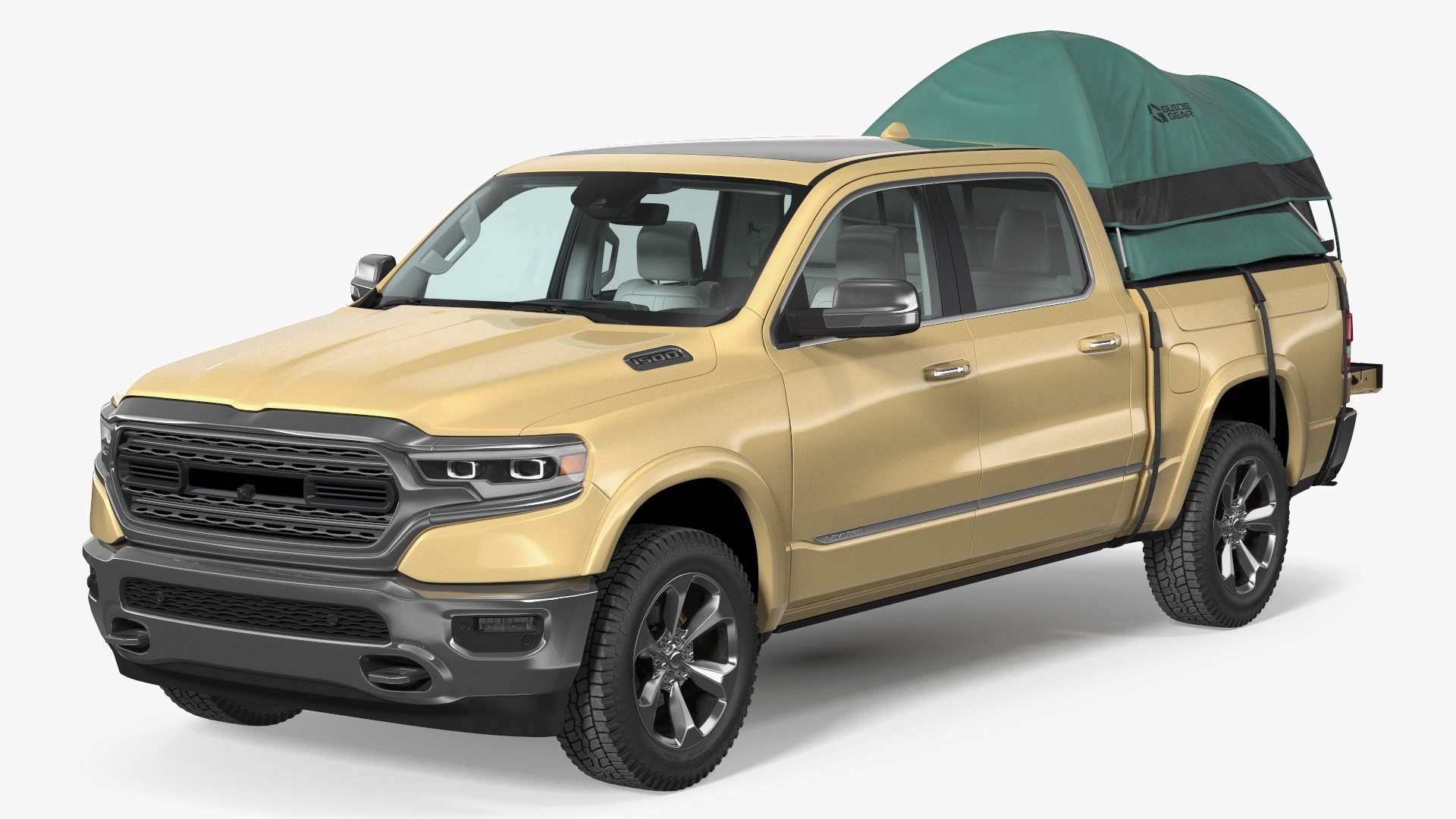 Truck Tent Guide Gear on Pickup 3D model preview