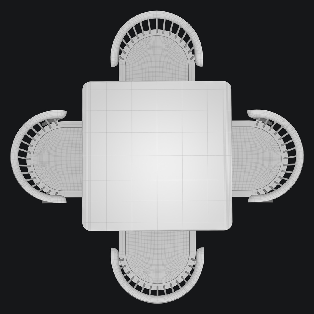 3D model Classic Dining Table 4 Seater TurboSquid 1788513