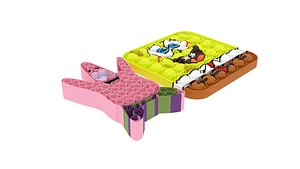 3D model Spongebob and Patrick Pop It Fidget Toys Set