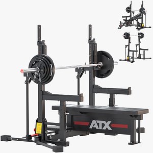 ATX IPF Powerlifting Combo Rack COP-700 3D model