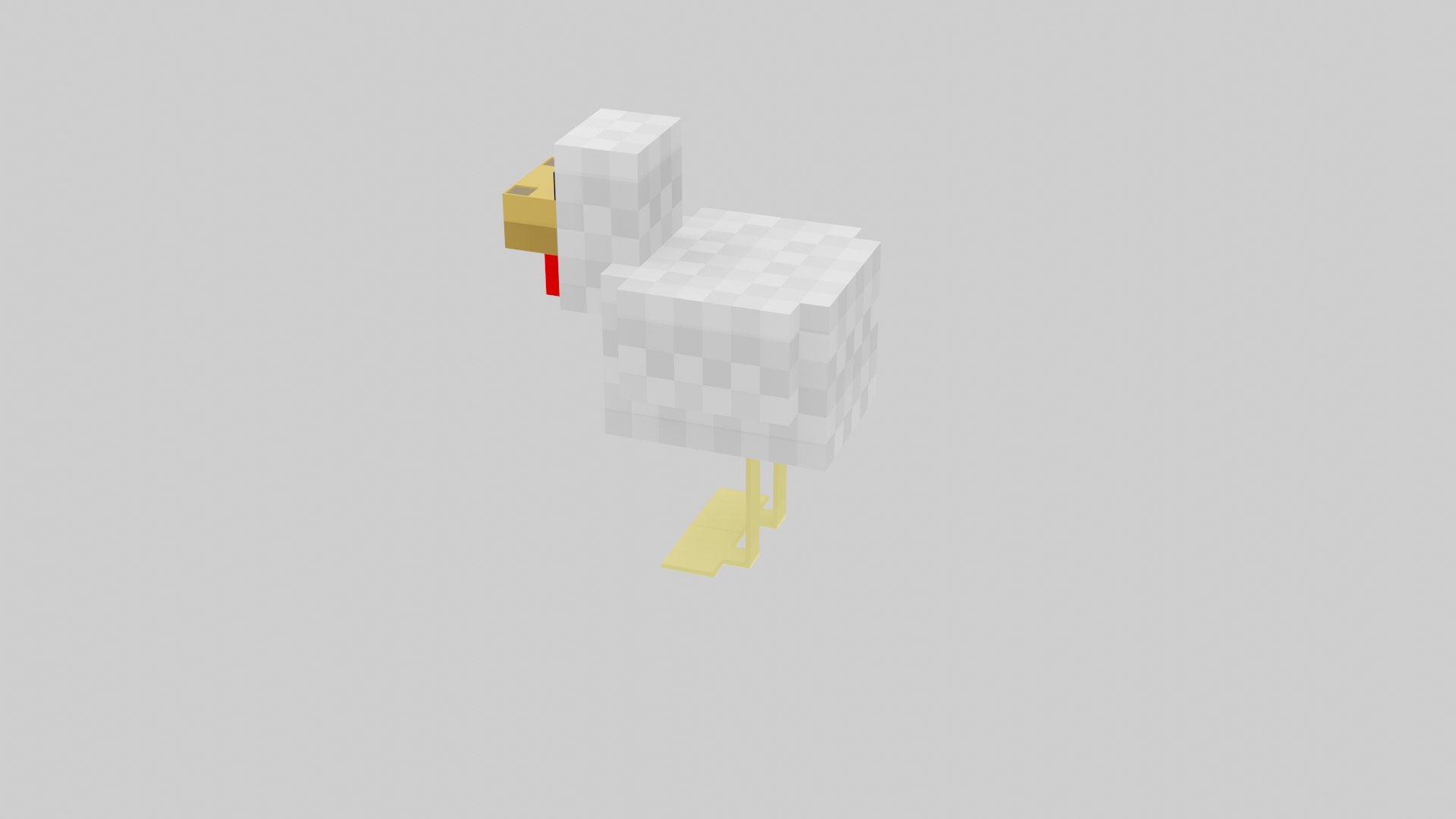 Minecraft Chicken 3D Model - TurboSquid 1978196