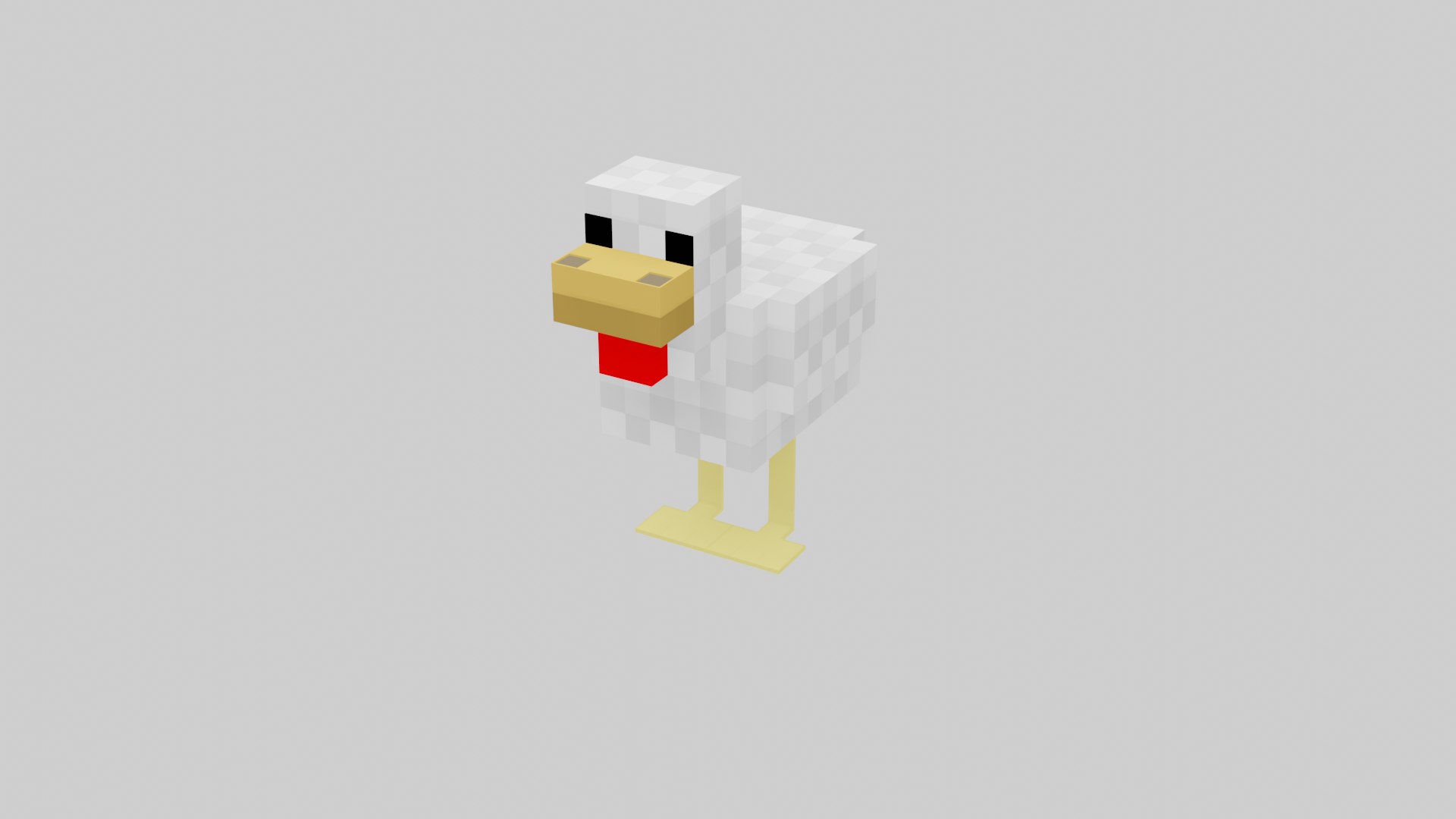 Minecraft Chicken 3D Model - TurboSquid 1978196