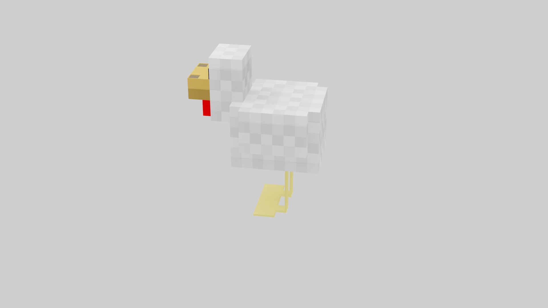 Minecraft Chicken 3D Model - TurboSquid 1978196