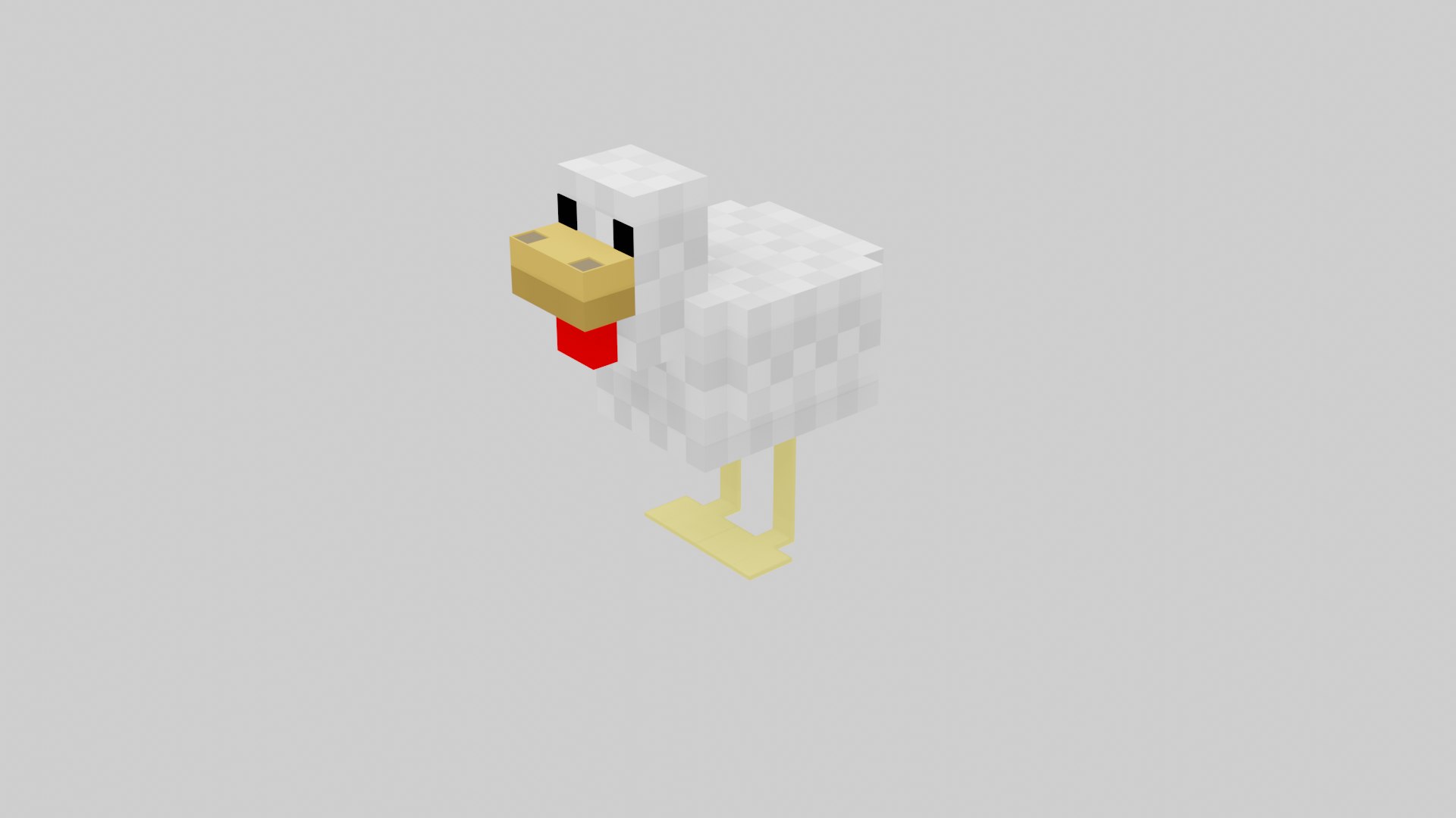 Minecraft Chicken 3D Model - TurboSquid 1978196
