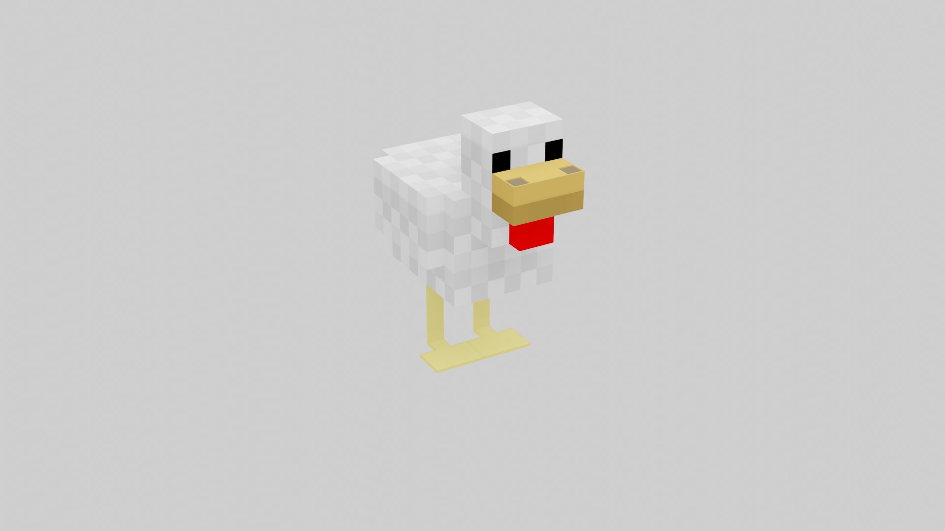 Minecraft Chicken 3D Model - TurboSquid 1978196