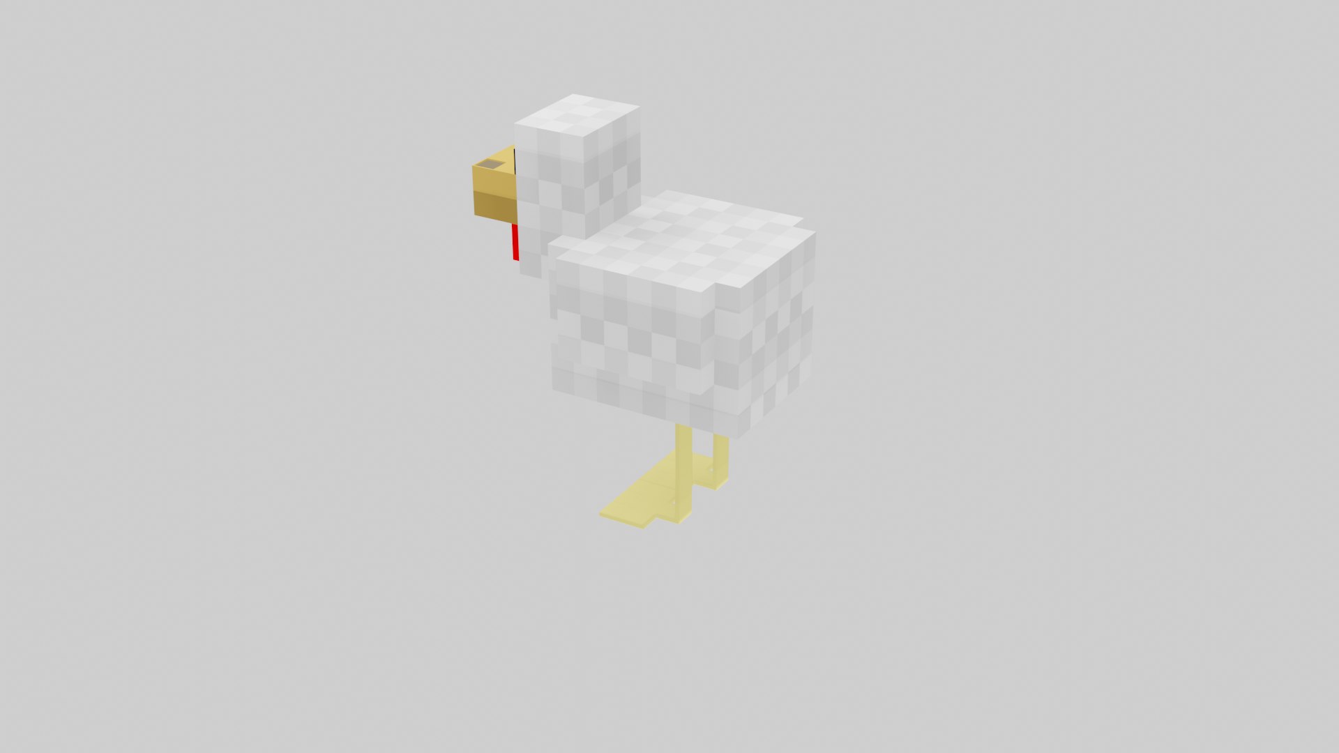 Minecraft Chicken 3D Model - TurboSquid 1978196