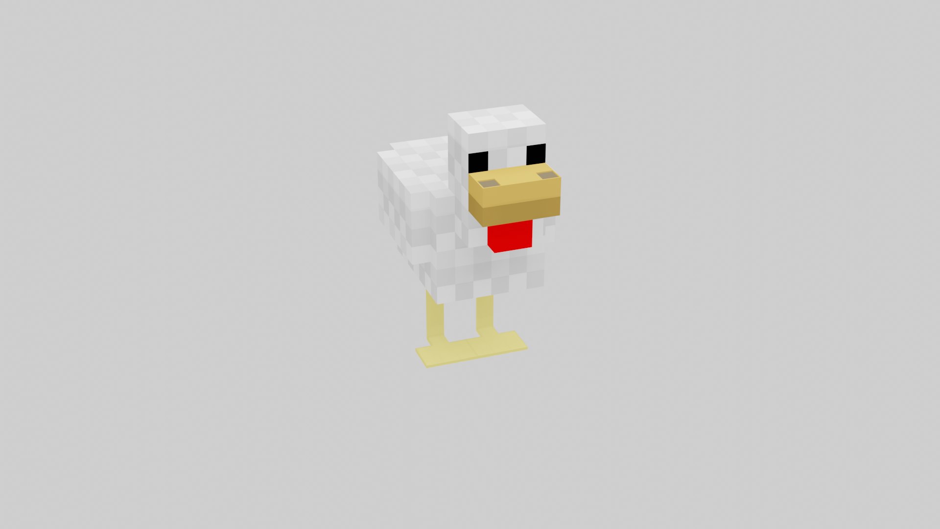 Minecraft Chicken 3D Model - TurboSquid 1978196