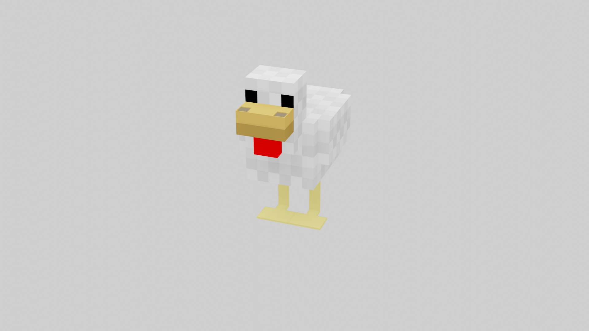 Minecraft Chicken 3D Model - TurboSquid 1978196