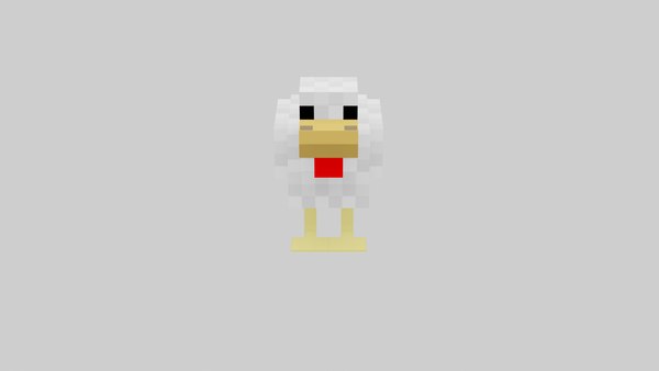 modelo 3d pollo minecraft - TurboSquid 1978196