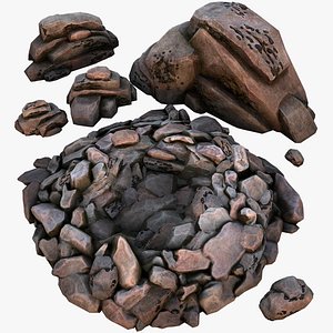 3D Coal Deposits Ore Industrial Resources