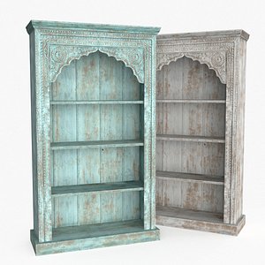 Vintage Bookcase Shelf 3D model