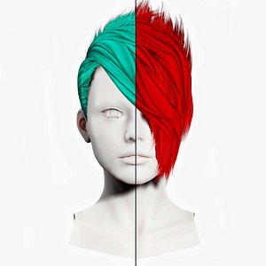 3D Faux Hawk Female Hair model