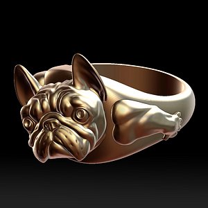 French Bulldog Ring 3D