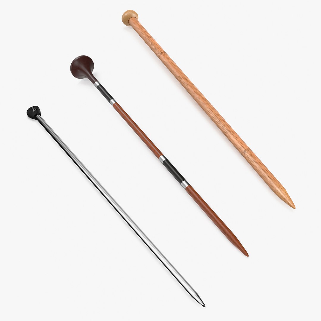 Knitting Needles Collection 3D model preview