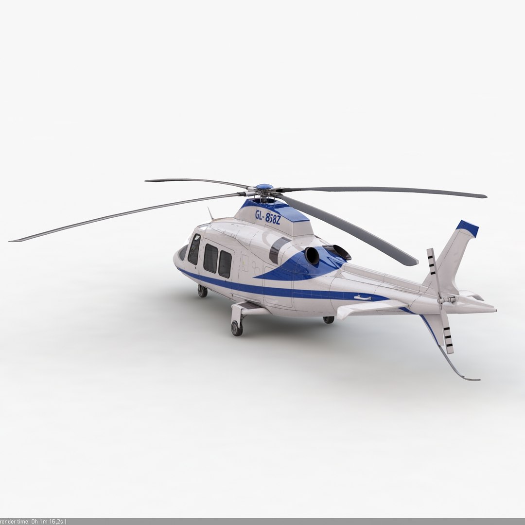 Agusta Helicopter Interior 3d Obj