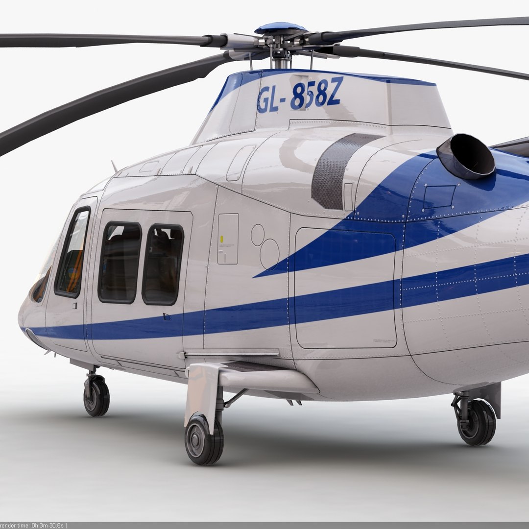 Agusta Helicopter Interior 3d Obj