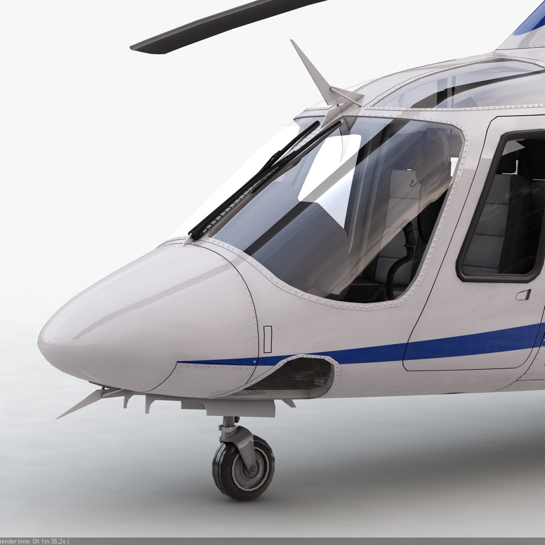 Agusta Helicopter Interior 3d Obj
