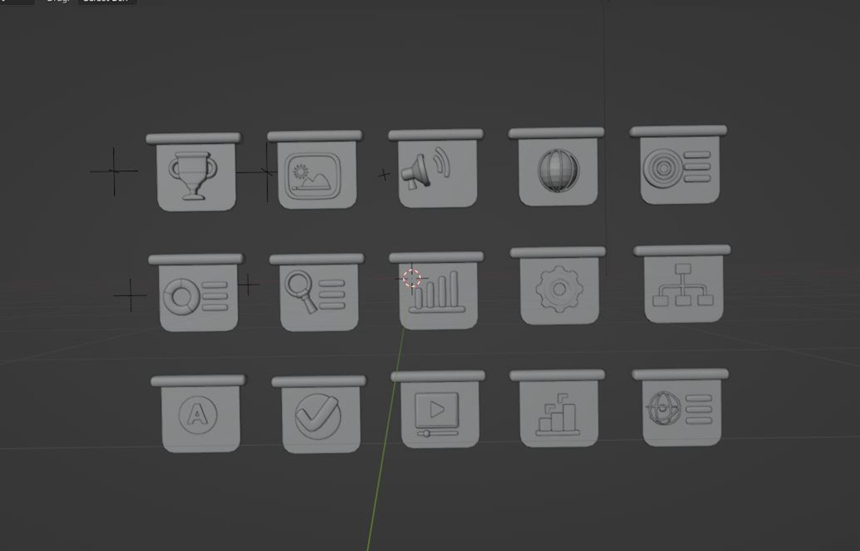 Icon Set 3D Model 3D - TurboSquid 2341311