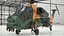 T129 ATAK Green Helicopter Rigged for Cinema 4D