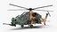 T129 ATAK Green Helicopter Rigged for Cinema 4D