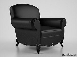 ralph lauren marseilles club chair 3d max