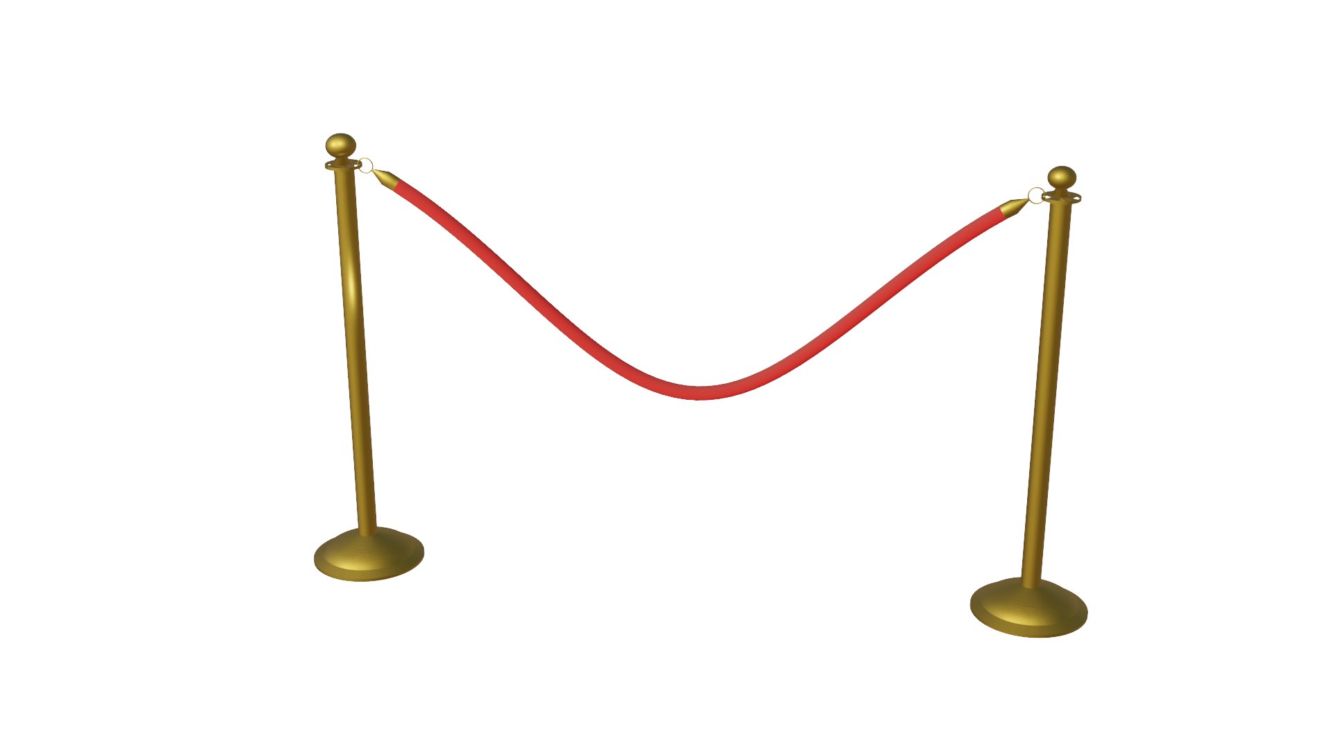 Red Velvet Rope 3D model - TurboSquid 1833138