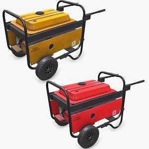 3D Old Portable Power Generator Low-poly PBR