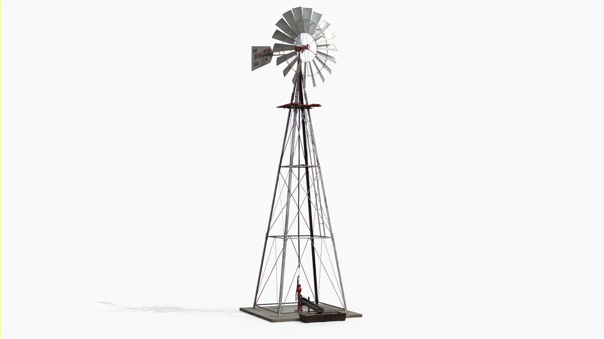 3D Old Windmill With Water Pump - TurboSquid 2216255