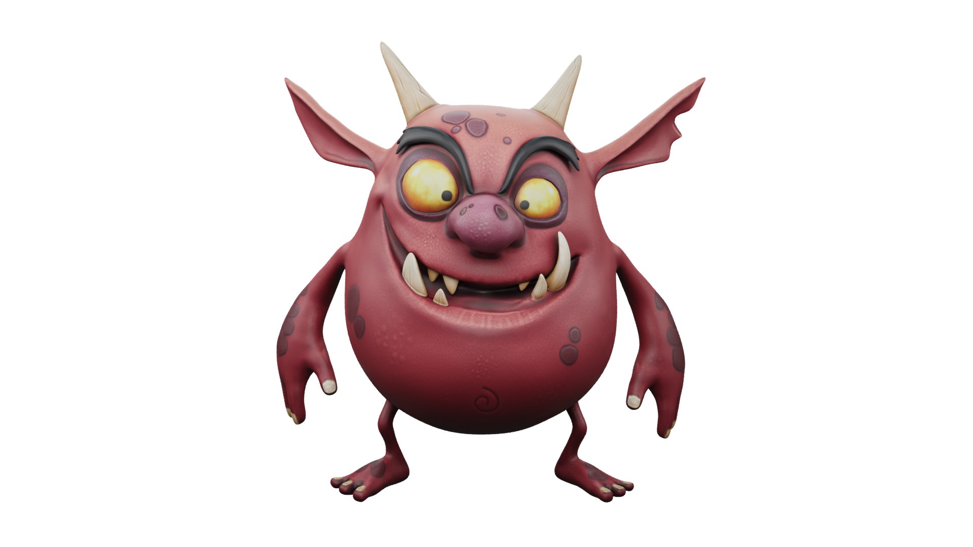 Cartoon Monster Model - TurboSquid 1963984