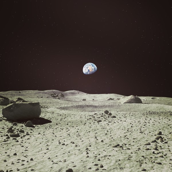 3d lunar surface