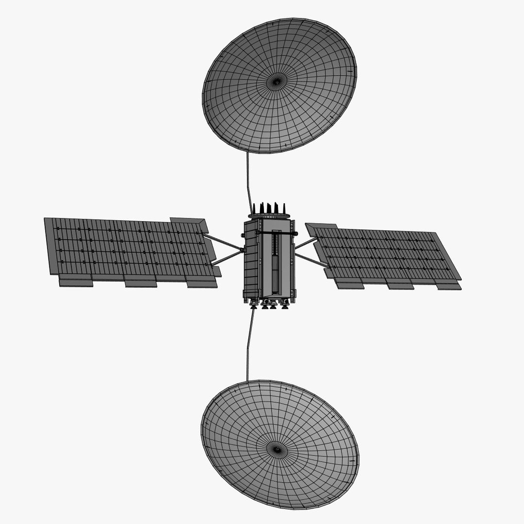 3d Muos-2 Tactical Satellite Model