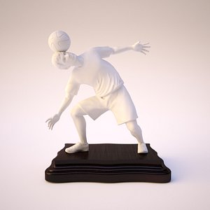 freestyle soccer player trophy 3D model
