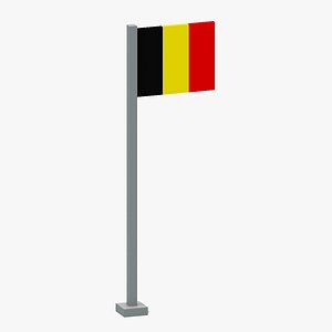 Belgium Flag 3D model