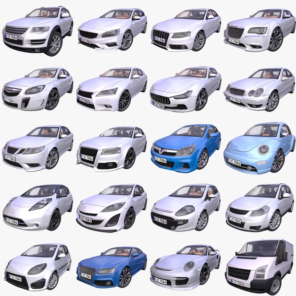 car pack european 3D model