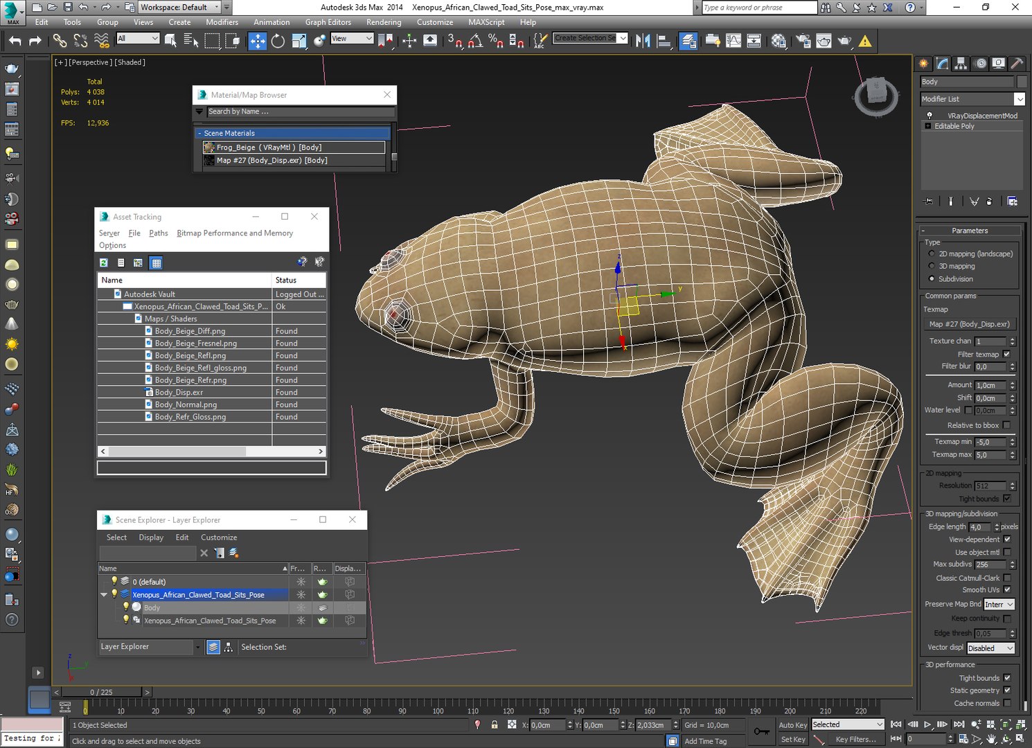 Xenopus African Clawed Toad Sits Pose 3D model - TurboSquid 2132255
