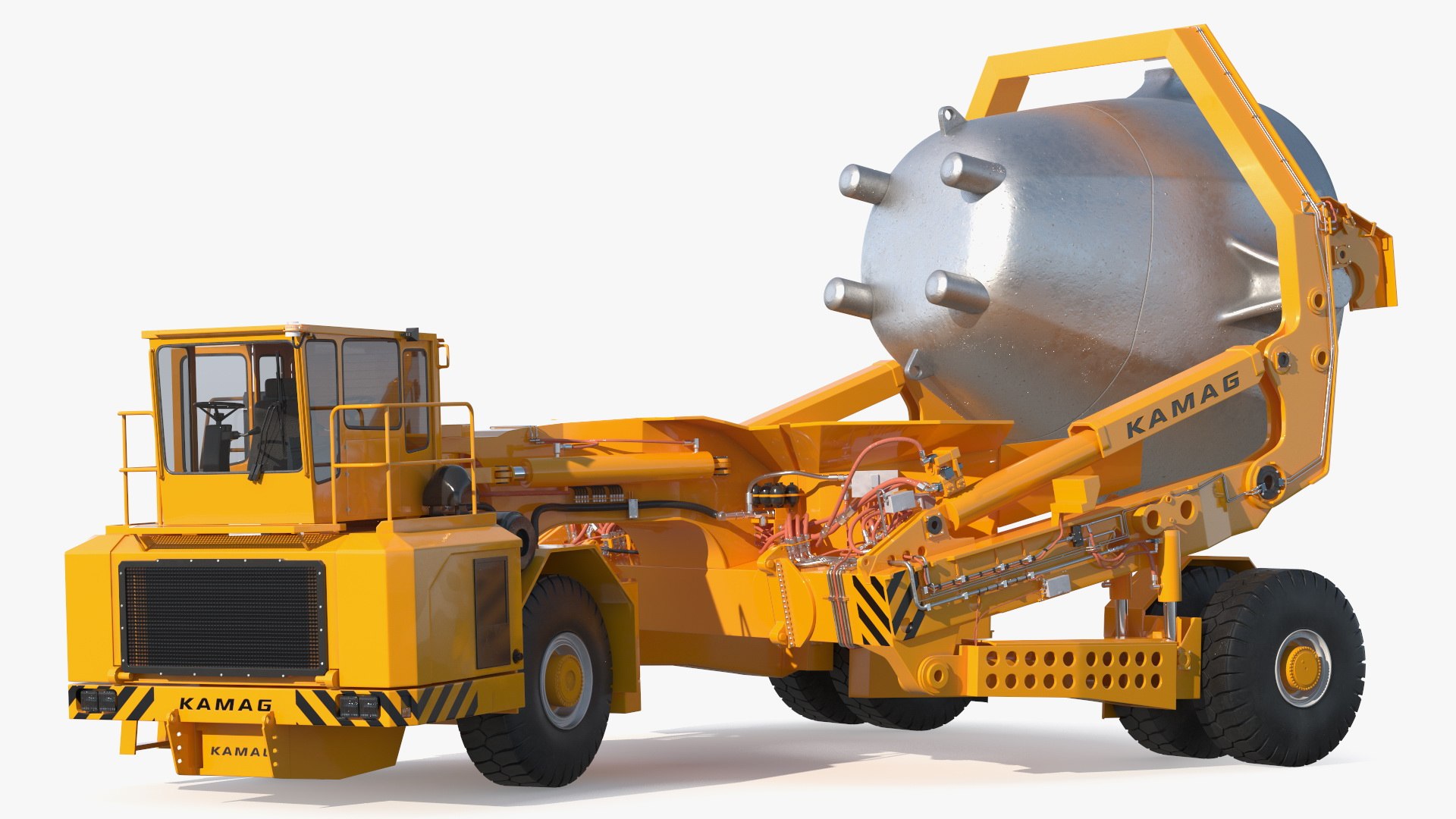 KAMAG SlagPotCarrier Rigged for Maya 3D model for vehicle visualization, games, animation, transport scenes, and automotive rendering