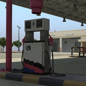 gas station 3D model
