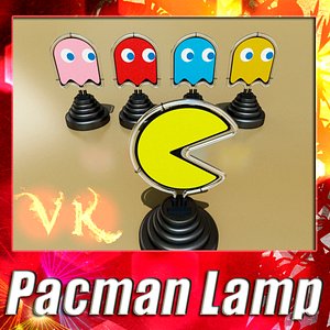 pacman ghost lamp 3d 3ds