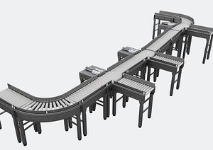 3D roller conveyor