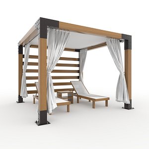 3D Poolside Cabana 17