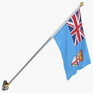 Fiji Cloth Flag Wall Mount Animated Loop